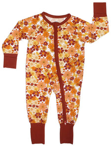 Fall Floral Baby Pajamas